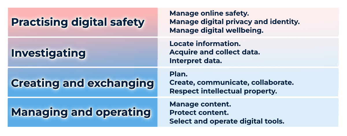 Description of Digital Literacy categories